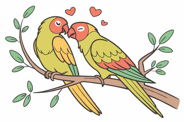 vector illustration of a parrot