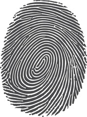 fingerprint on white background