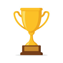 Golden Trophy Cup Clip Art for Achievement and Success