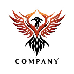 Naklejka premium Phoenix logo Design template