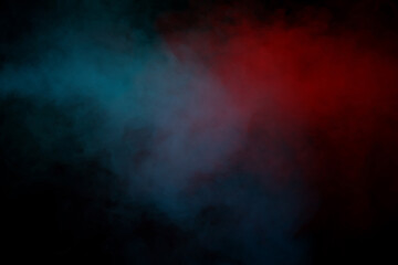 Blue and green steam on a black background.