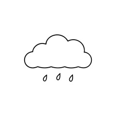 Smiley under raincloud feeling emotional vector illustration