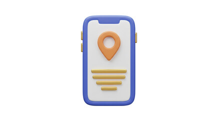 Isolated Mobile GPS icon