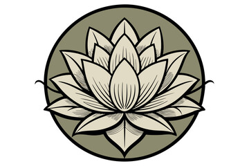 Fototapeta premium Vintage inspired intricate flower illustration, with fine line art details, perfect for adding an elegant touch to branding, logos, and nature themed artwork