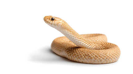 Snake skeleton isolated on white background