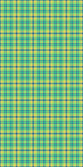 Blank check seamless vector, equal texture plaid fabric. Furry textile tartan pattern background in cyan and green colors.