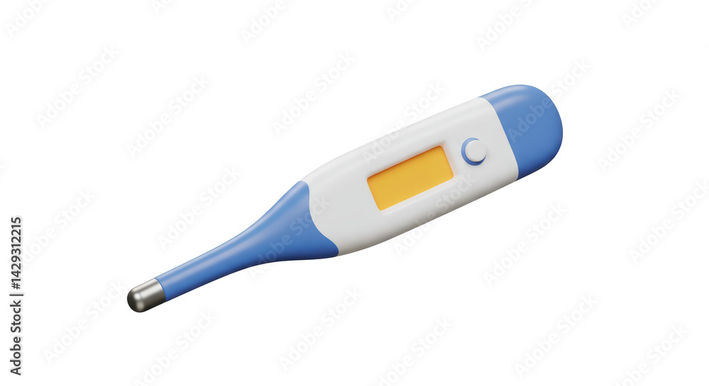 Poster isolated digital thermometer for measuring body temperature with lcd display