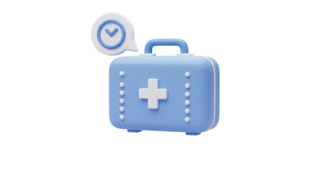 Isolated First Aid Kit with Checkmark Icon for Medical Emergency