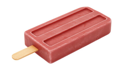 Isolated Strawberry Flavored Popsicle on Stick