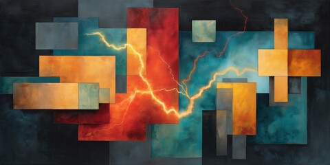 Digital art background for interior decor, tech branding, event posters and magazine spreads