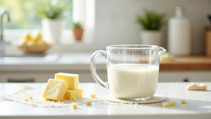 Keto diet friendly ingredients on a kitchen counter.