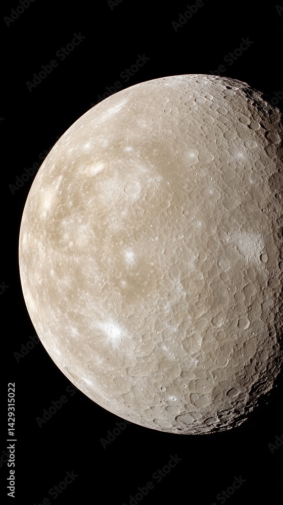 Aufkleber exploring celestial wonders of mercury and the moons intriguing influence on earth