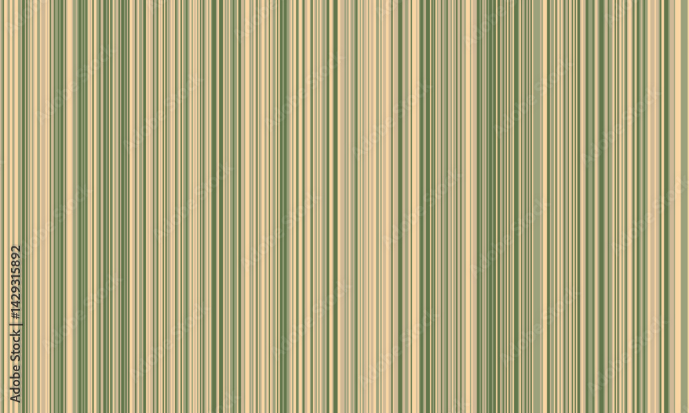 Poster abstract seamless pattern with thin vertical stripes in calming beige and green hues. perfect for ba