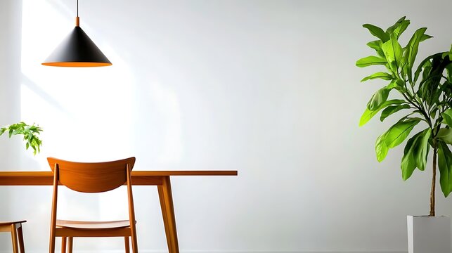 Fototapeta Modern minimalist home office interior design