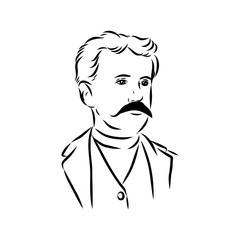 O Henry William Sydney Porter novelist sketch style vector