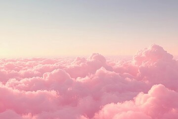 Pink cloud sky, dreamy pastel aesthetic