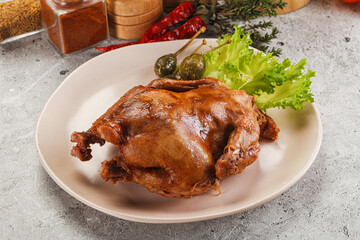 Baked small chicken with spices