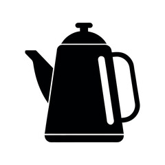Kitchen Kettle Vector Silhouette Illustration