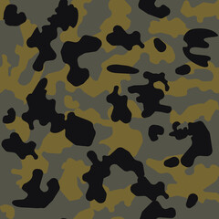 camouflage pattern with three colors. green, brown, black, heart shape. military, camouflage, seamless