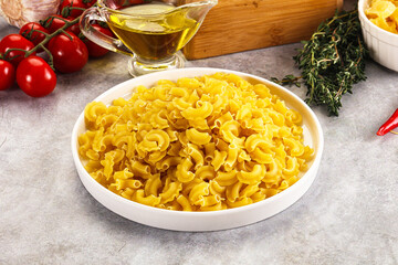 Raw dry Italian pasta Gallo