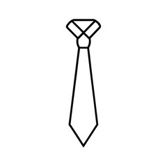 necktie clip line art vector