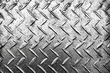 Textured metal plate with diamond pattern