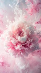 Misty Pink Ink Diffusion Bloom