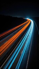 Orange Blue Speed Blur Motion Wallpaper