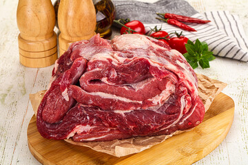 Raw beef meat for cooking