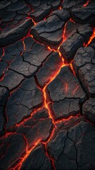 Lava Rock Cracked Texture Wallpaper