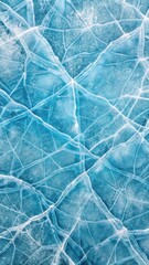 Icy Blue Frost Line Pattern Wallpaper