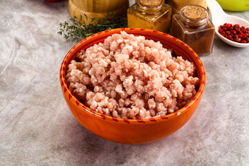 Homemade Raw pork minced meat