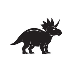 Dinosaur tyrannosaurus silhouette vector art 
