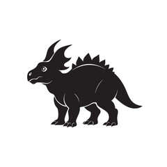 Dinosaur tyrannosaurus silhouette vector art 