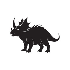 Dinosaur tyrannosaurus silhouette vector art 