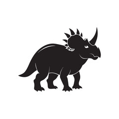 Dinosaur tyrannosaurus silhouette vector art 