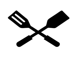Crossed Spatula and Fork Cooking Utensils Icon
