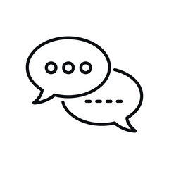 Conversation Bubbles Icon Set For Online Communication Minimalist Design Vector Illustration Isolated On White Background