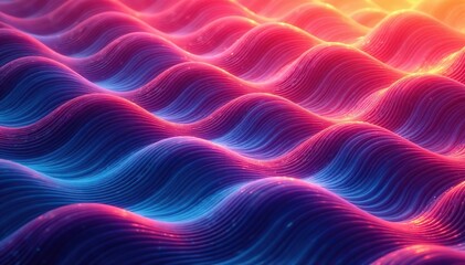 Obraz premium Interlocking wave forms, creating a rhythmic, repeating wallpaper texture , modern, flowing, wall