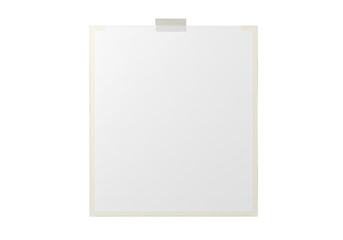 White paper sheet mockup — transparent background