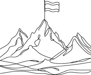 Minimal Mountain Peak Illustration