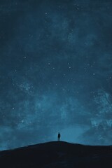 Dark sky at night