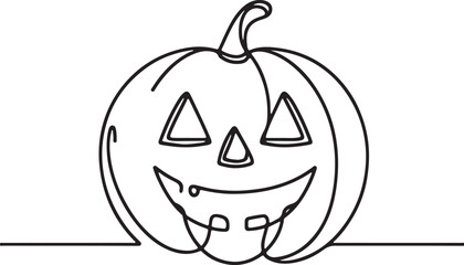 Jack O Lantern Line Art