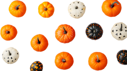 seamless pattern with pumpkins