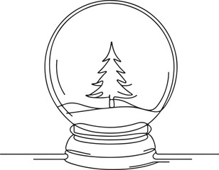 Christmas Snow Globe Sketch