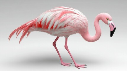 Fototapeta premium Pink flamingo elegant bird wildlife nature photography