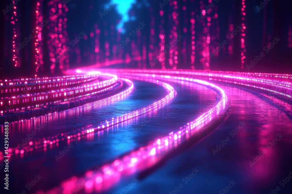 Aufkleber abstract background with lights