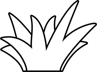 Vector outline of grass line for kids’ coloring activities and educational worksheets. Great for nature-themed illustrations, decorations, and printable learning materials.