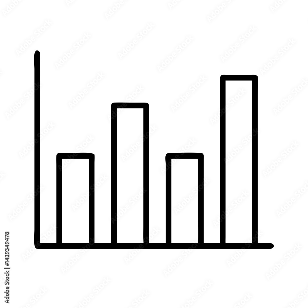 Poster bar graph chart diagram infographic statistical data analysis presentation report illustration vecto