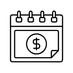 Financial calendar reminder for payments and bills due date and money management planning tool